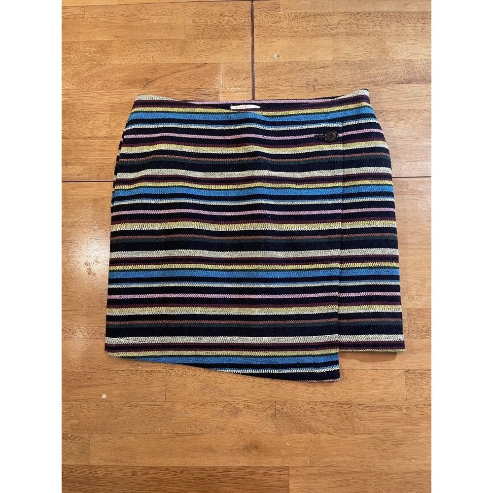 Tulle Mini Striped‎ Mini Skirt With Pockets XS